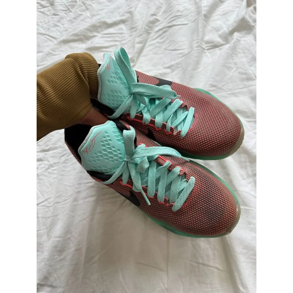 Nike Kobe 10 Easter GS Hot Lava Sunset Glow Basketball Shoes Size 5Y